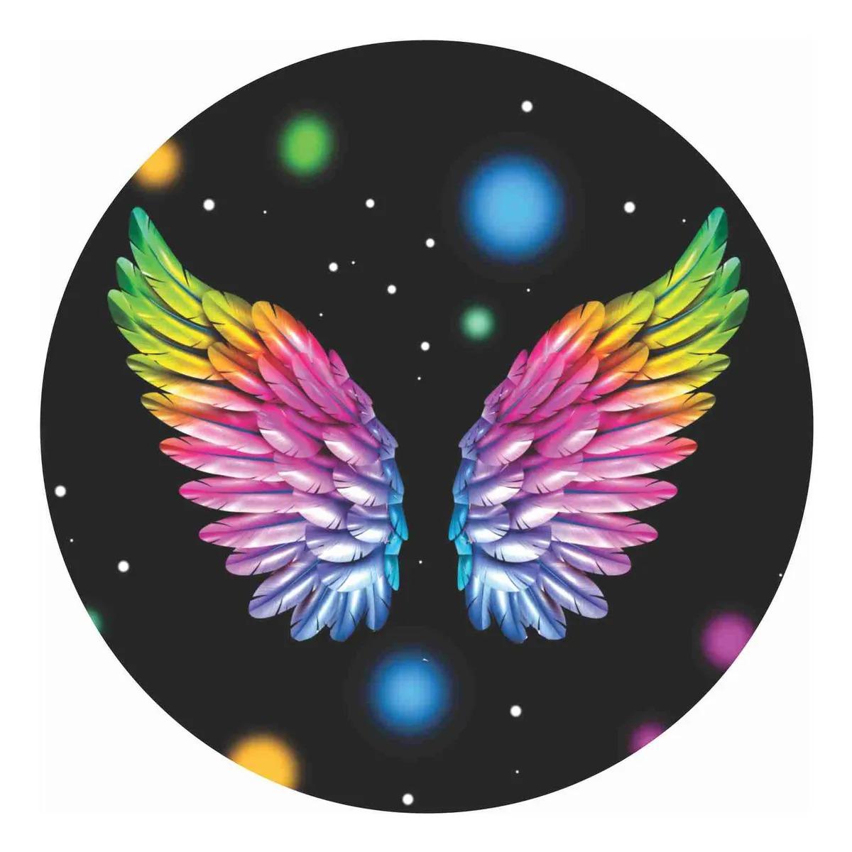 Painel redondo - Asas Neon 