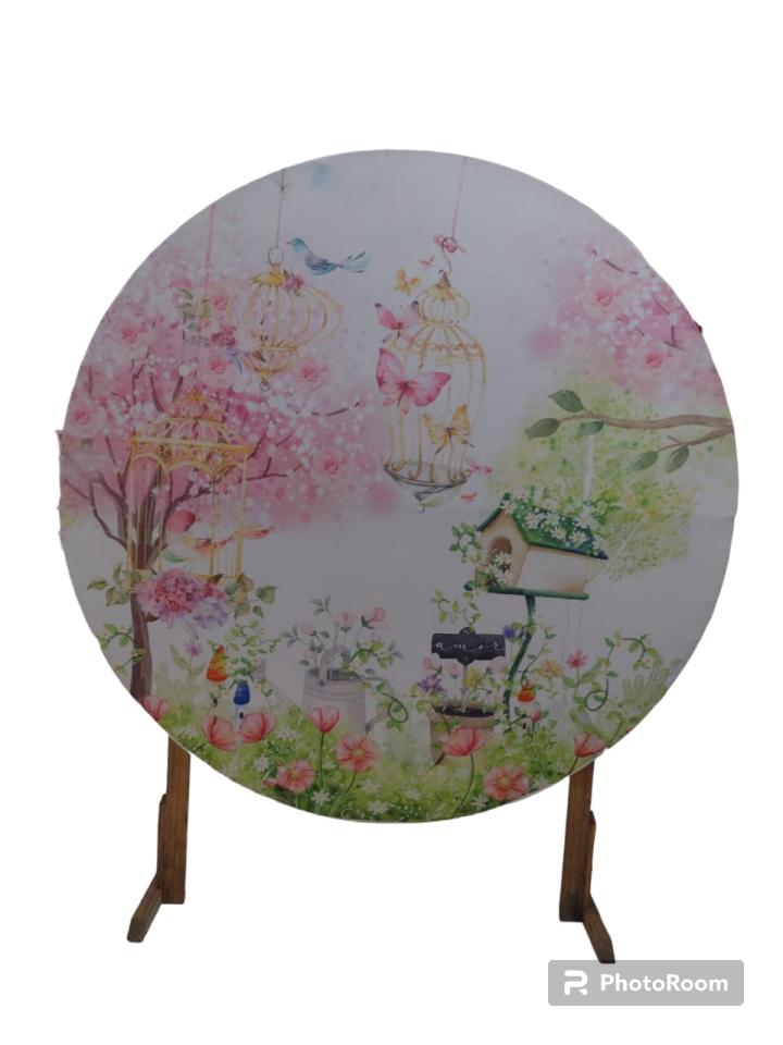 Painel redondo - Jardim