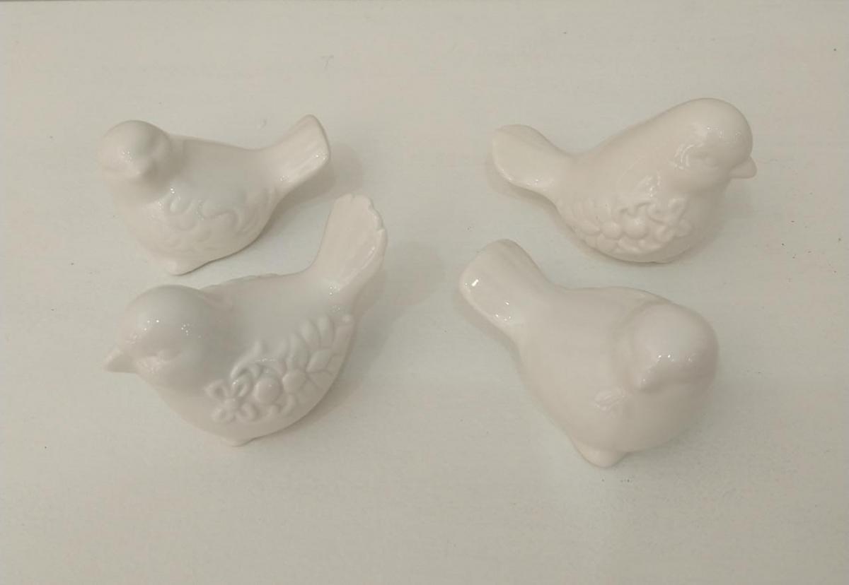 Passarinhos Porcelana Brancos