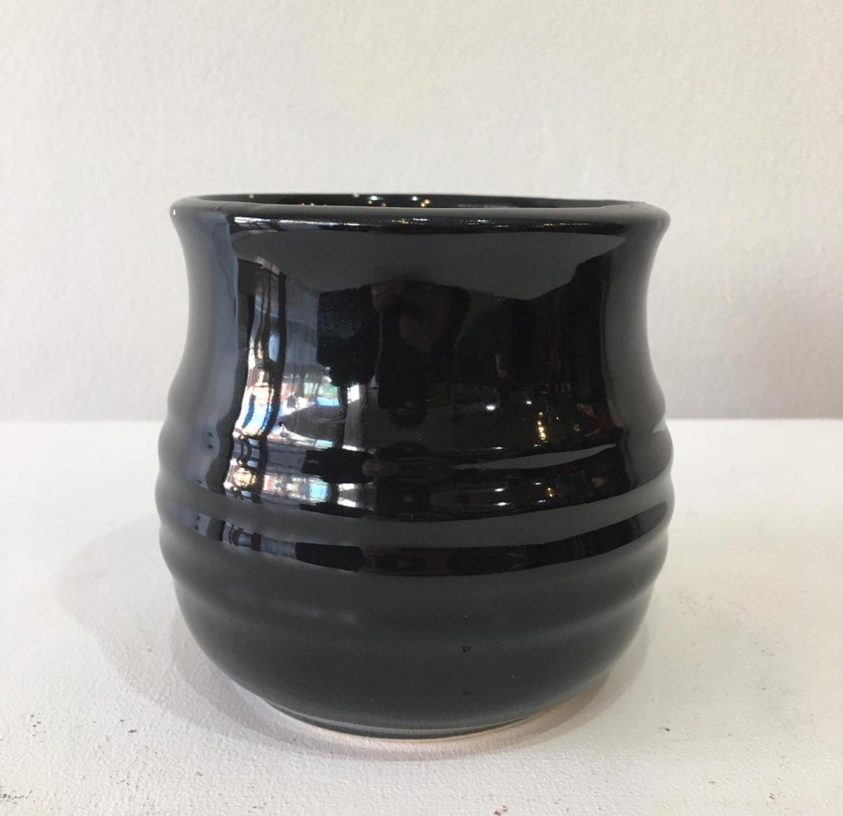 Vaso Cerâmico Preto PP